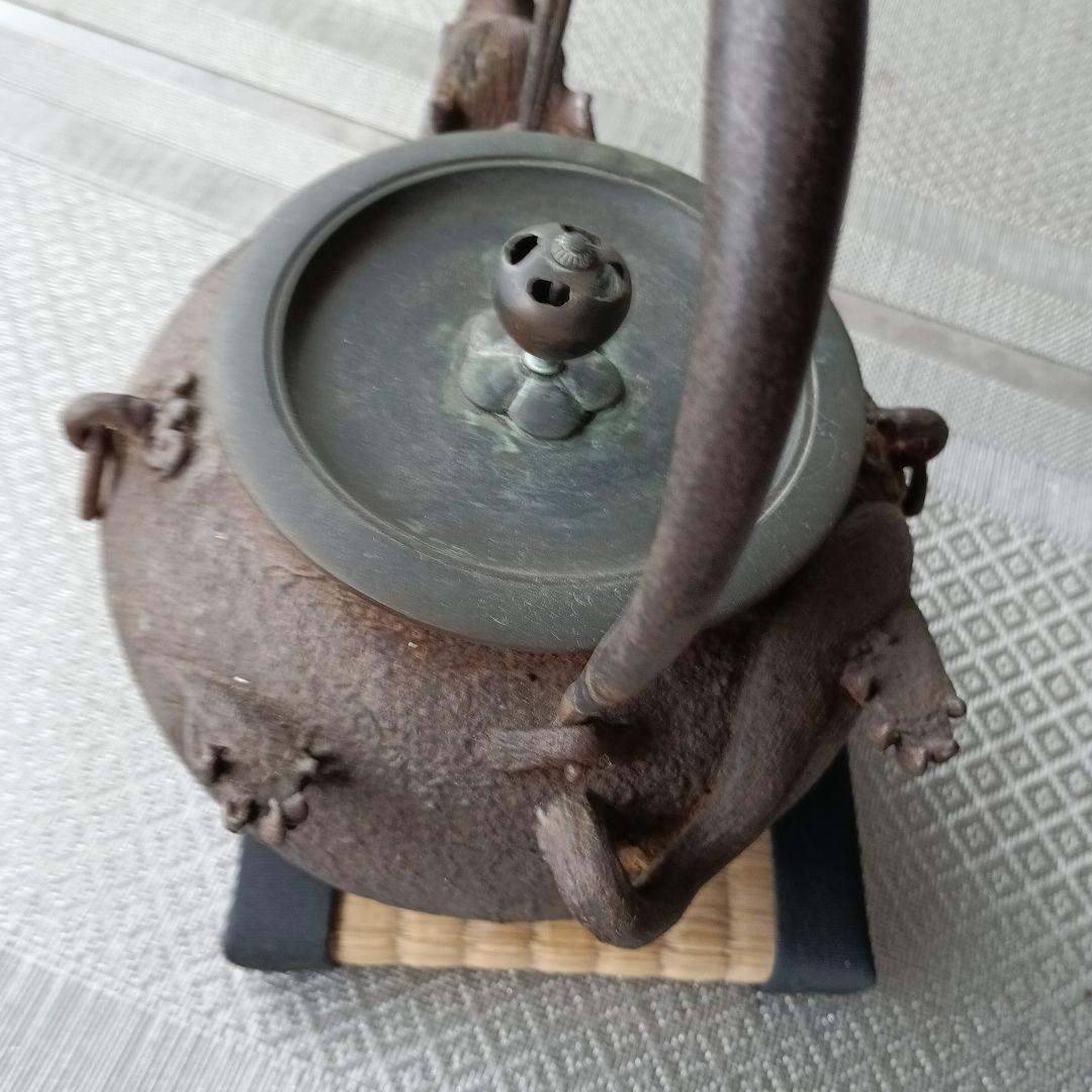 タヌキ型 鉄瓶 鋳鉄製 約20cm