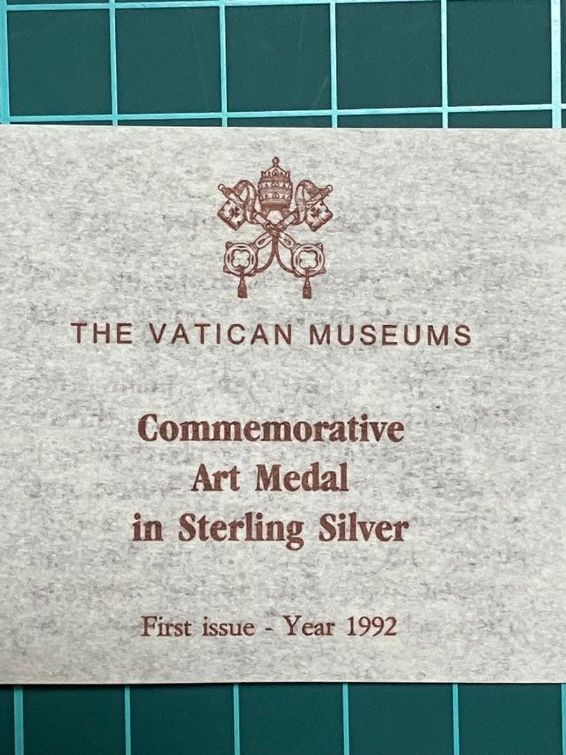 か*ジ様 バチカン美術館公式 ミケランジェロ 純銀メダル 1992年 SV925