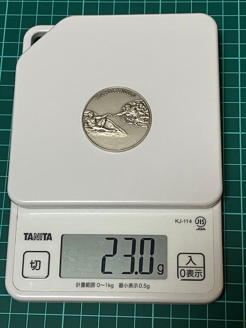 か*ジ様 バチカン美術館公式 ミケランジェロ 純銀メダル 1992年 SV925