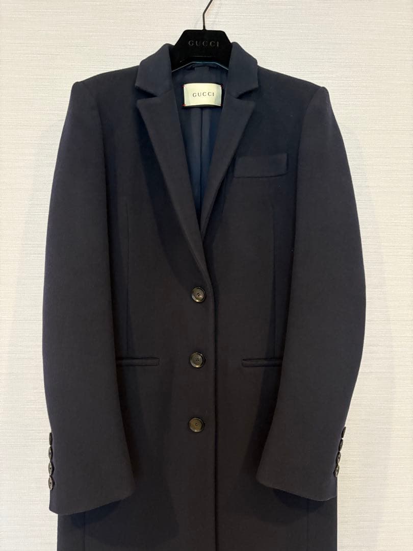 GUCCI グッチ　チェスターコート　ネイビー