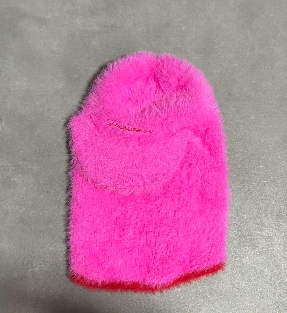 【コロッケ】Jacquemus ピンク キャップ付きニット帽