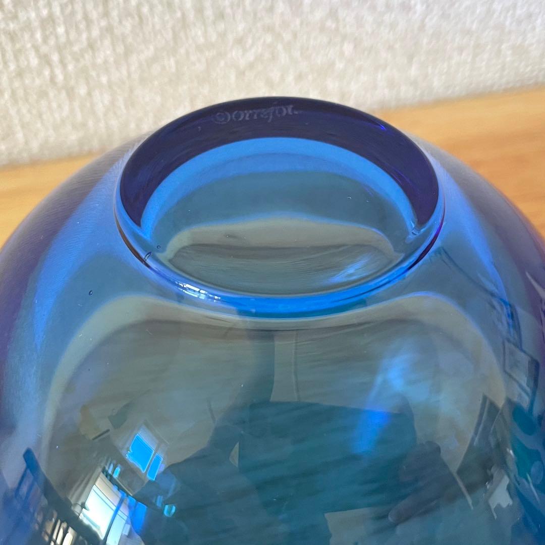 Lars Hellsten ガラスボウル Orrefors Sweden 北欧