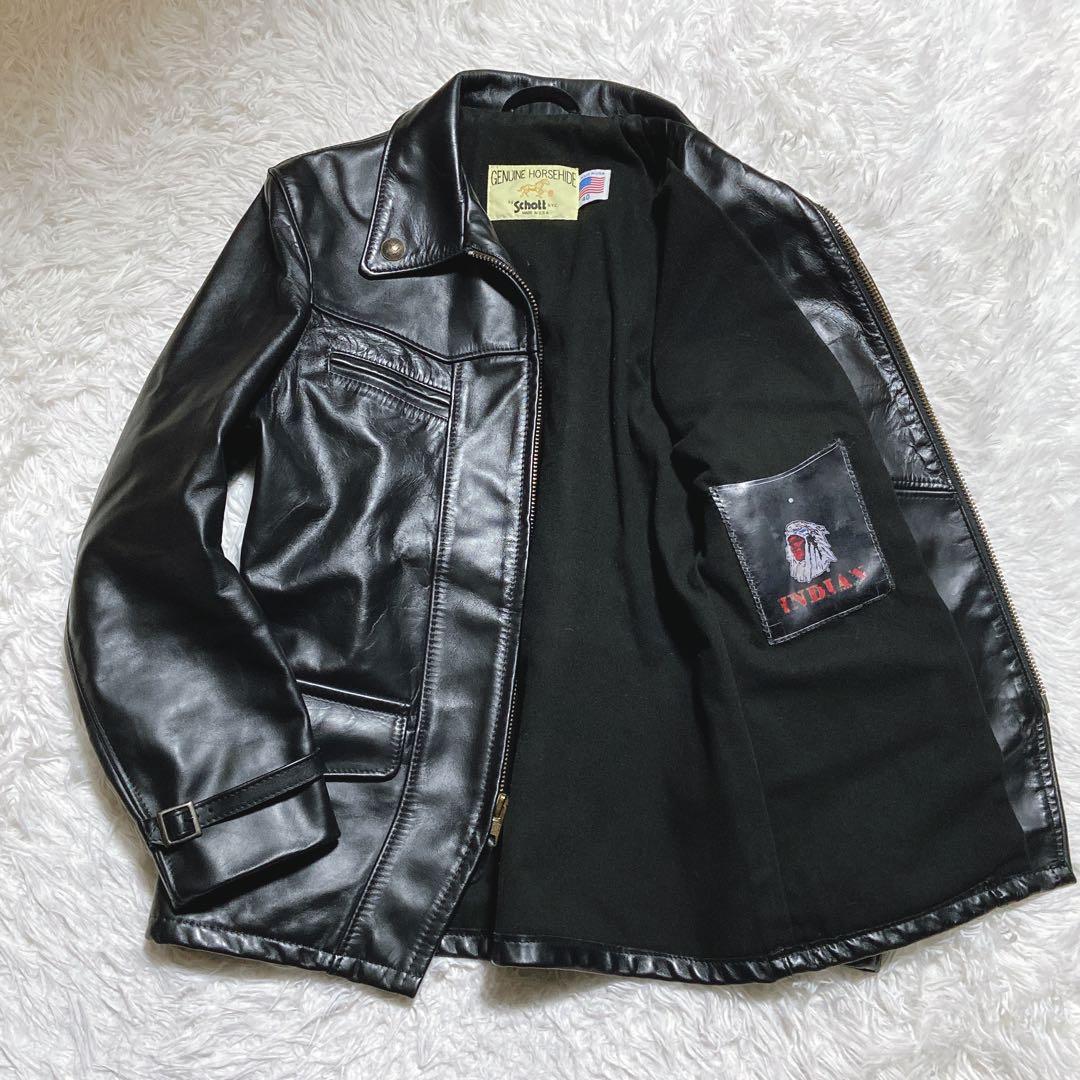希少⭐️schott ショット　ホースハイド　馬革　インディアン　USA 40