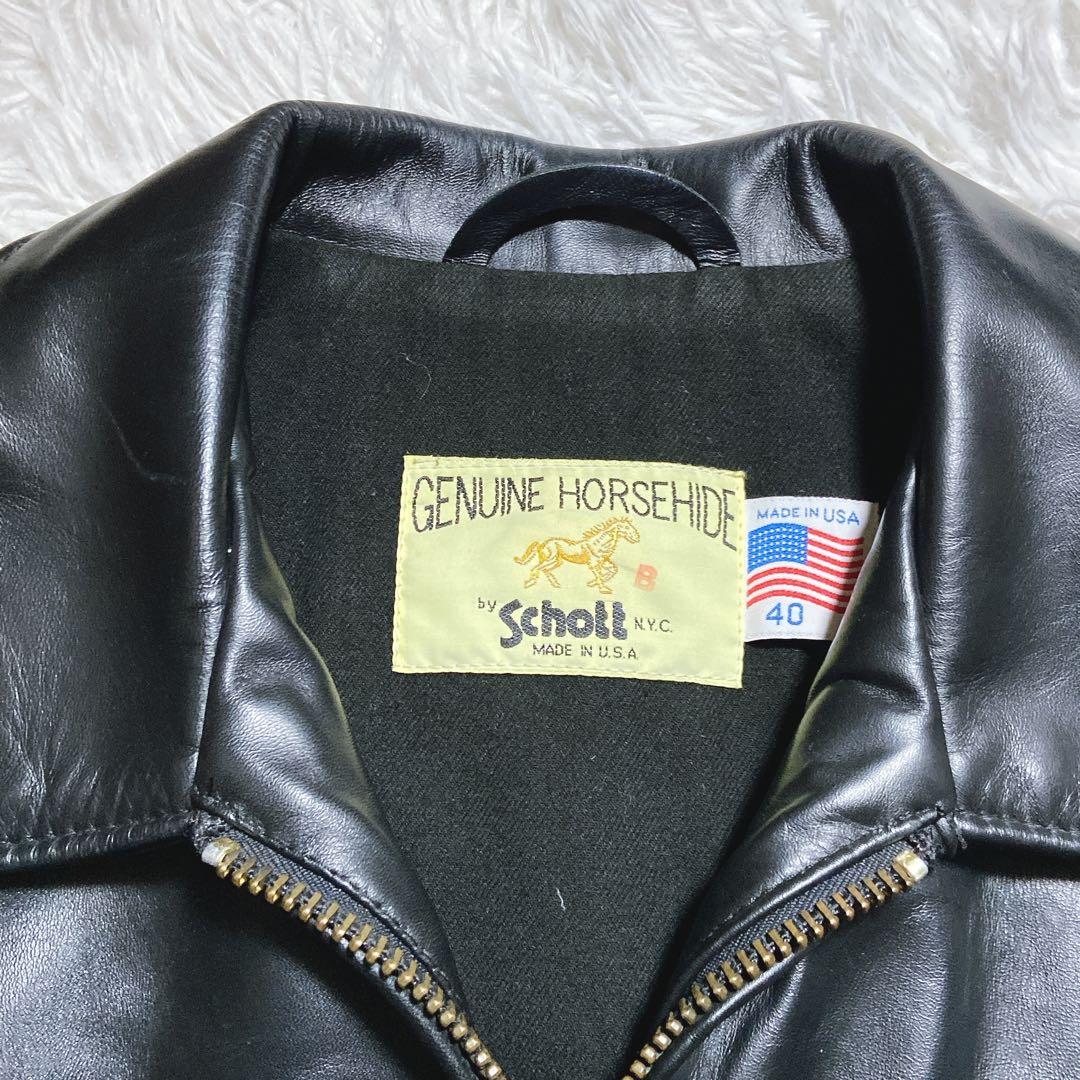 希少⭐️schott ショット　ホースハイド　馬革　インディアン　USA 40