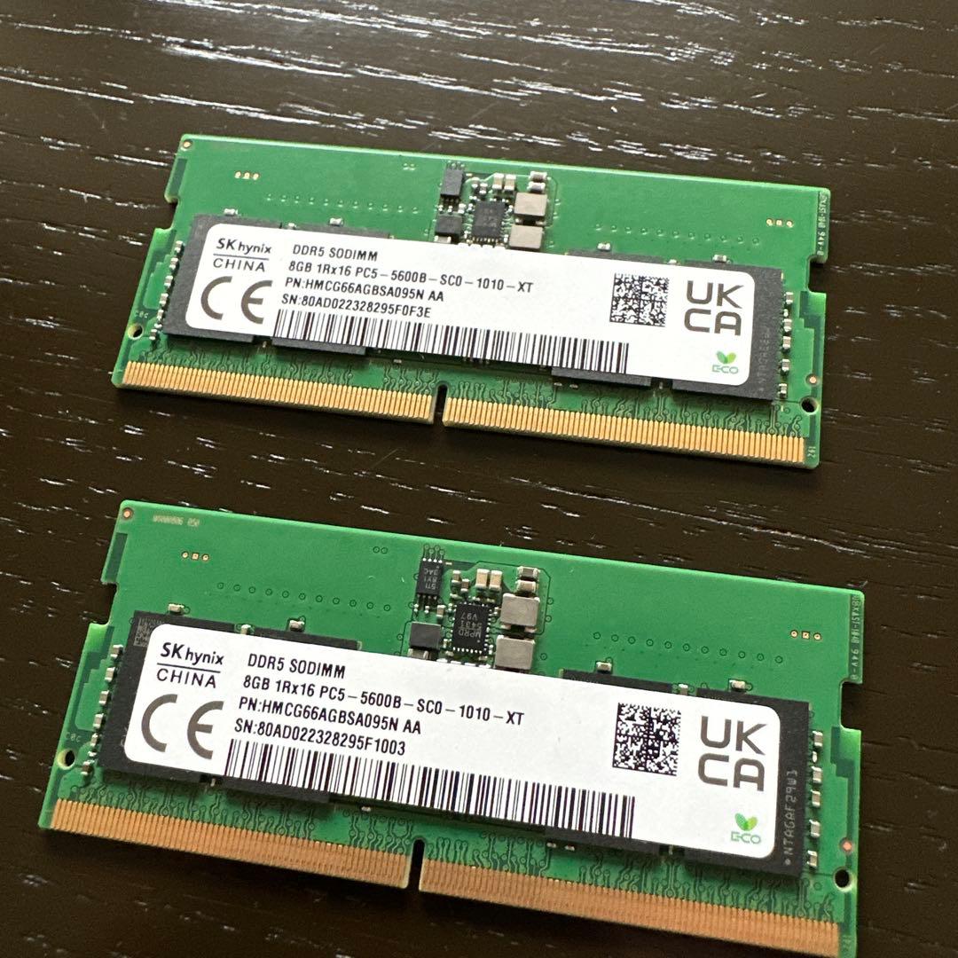 メモリー SK hynix DDR5 SODIMM 16GB(8GBx2)