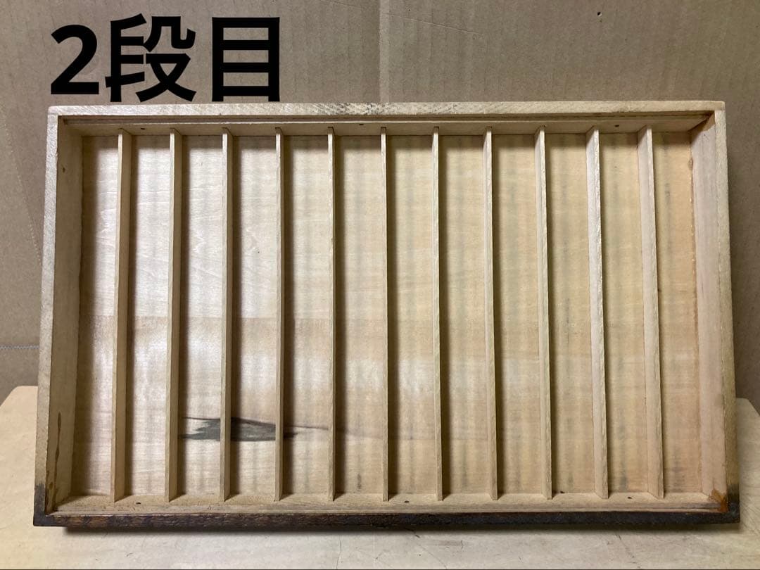 ビンテージ　猫のスプールキャビネット　什器　糸ケース