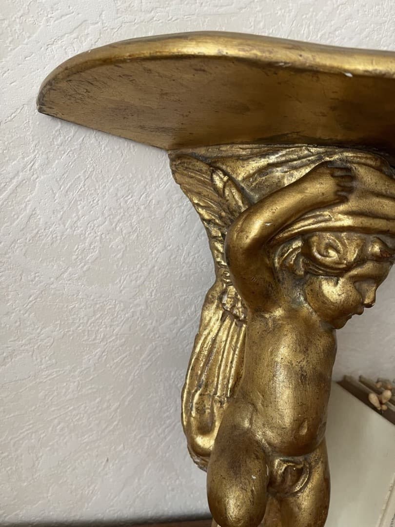 フランス アンティーク 天使の コンソル ウォールシェルフ デコ 装飾