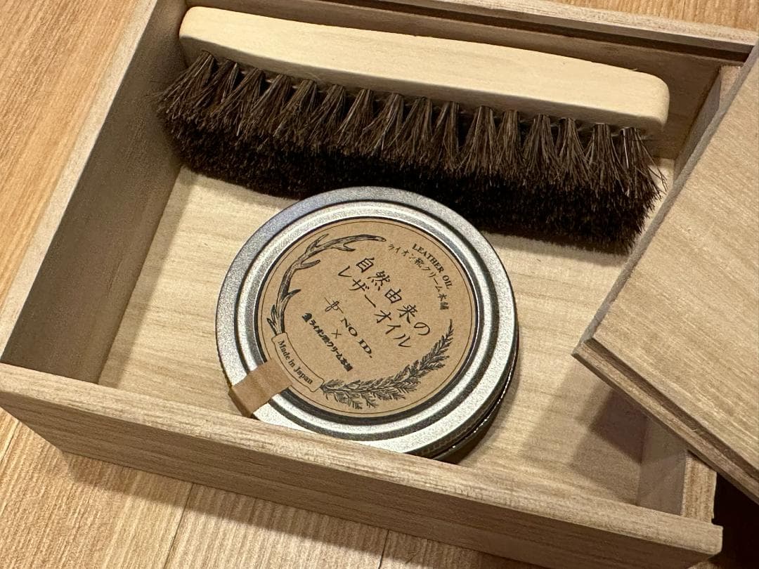 NO ID. 屋外未着用シープレザー ライダースJK ブルーグリーン WAX付