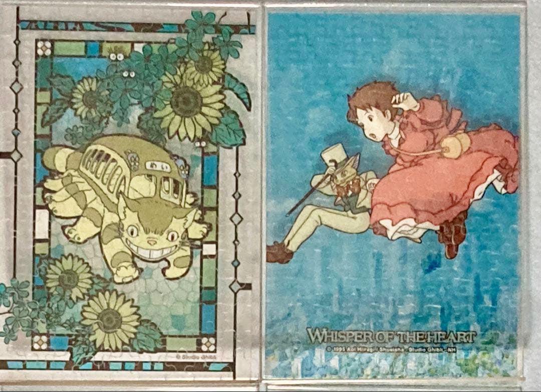 ◆中古美品◆ジブリ／クリアパズル／自立ケース／トトロ・カオナシ等／12種セット