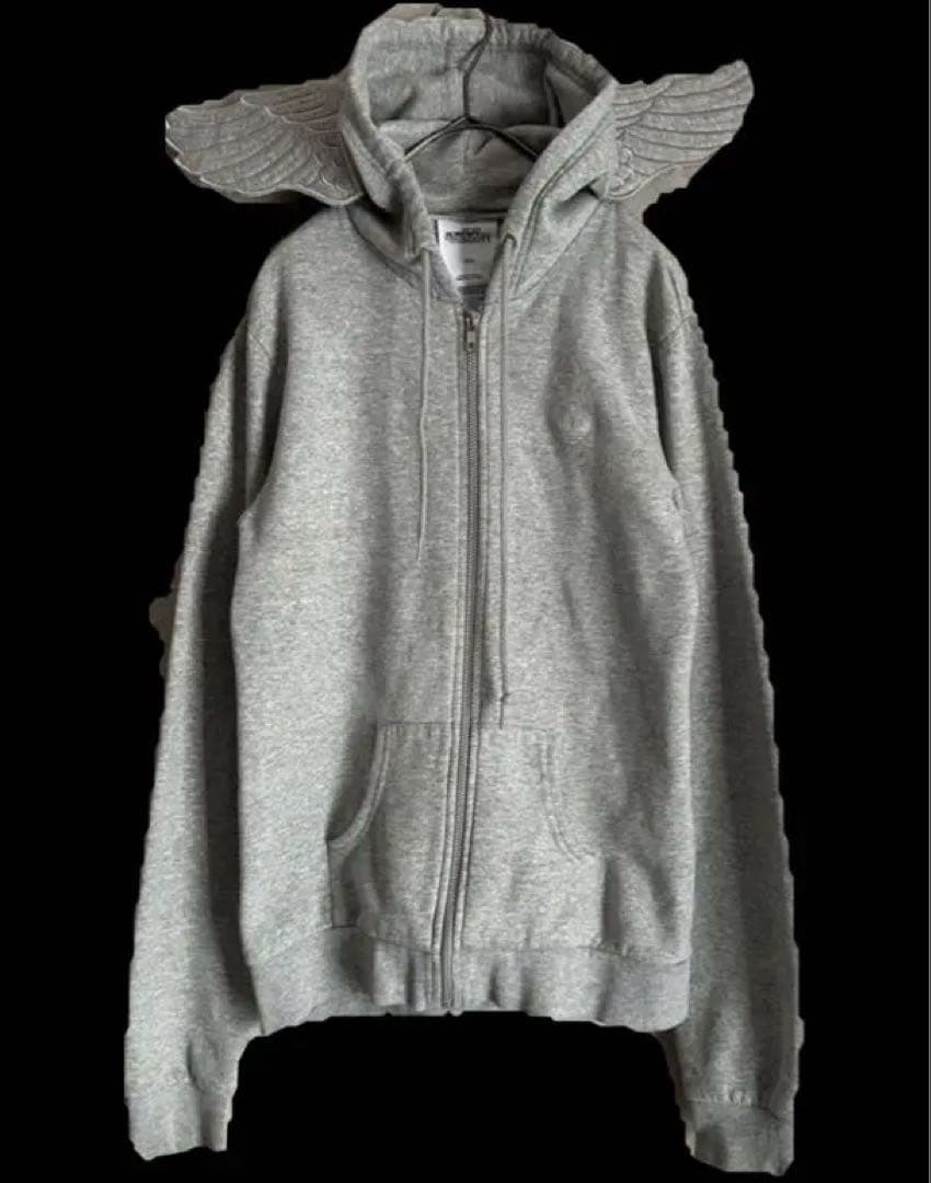 希少　adidas×JEREMY SCOTT ウィングパーカー S グレー