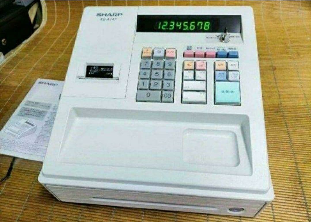 シャープレジスター　XE-A147　PC連携売上管理フル設定無料　742227
