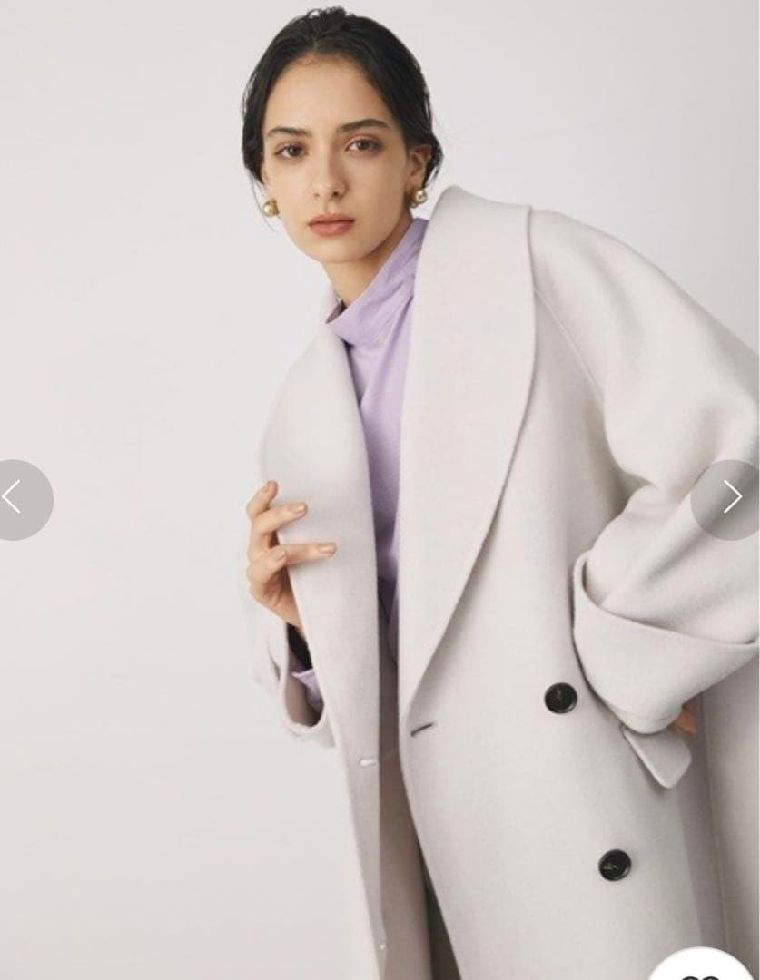 川口春奈着用 色違いMila Owen 接結ハーフ丈Aラインコート