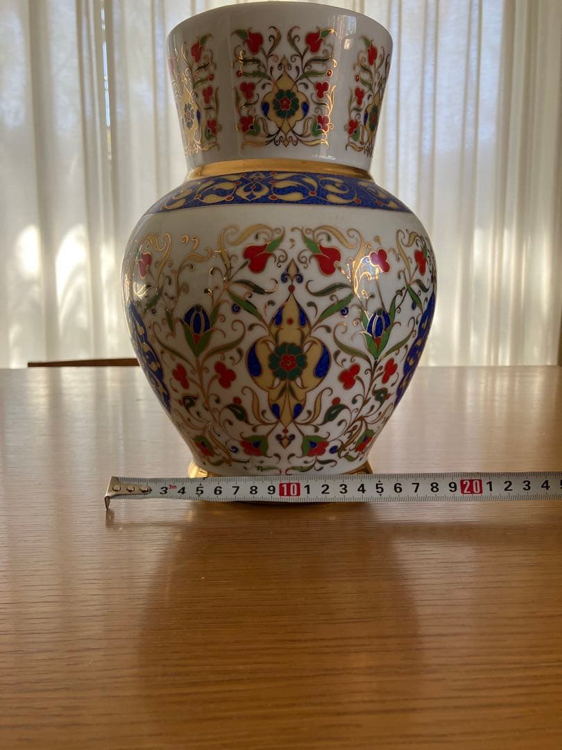 【未使用品】トルコ製 高級ハンドメイド花瓶 GÜRAL PORSELEN