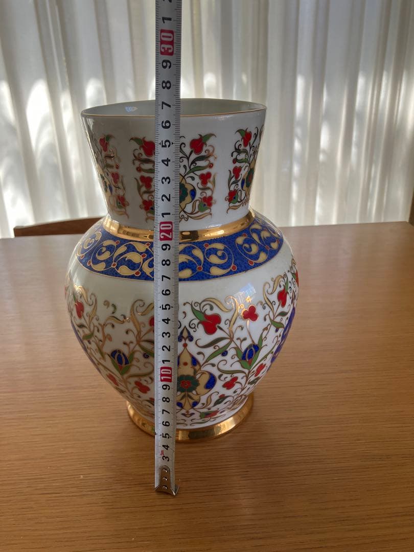 【未使用品】トルコ製 高級ハンドメイド花瓶 GÜRAL PORSELEN