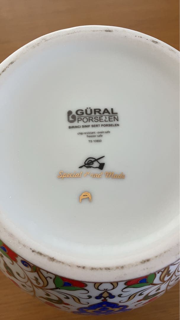 【未使用品】トルコ製 高級ハンドメイド花瓶 GÜRAL PORSELEN