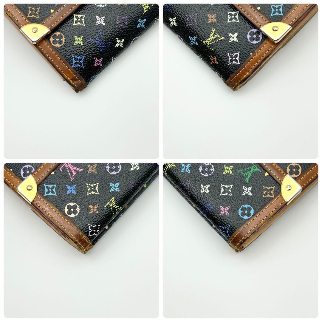 ルイヴィトン マルチカラー ポルトモネ ビエ カルト クレディ コンパクト 黒