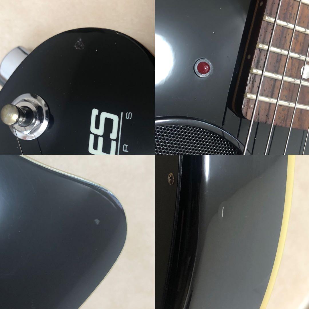 【美品】ZO-3 芸達者 ブラック アンプ内蔵ミニギター 専用ケース付 アーム付