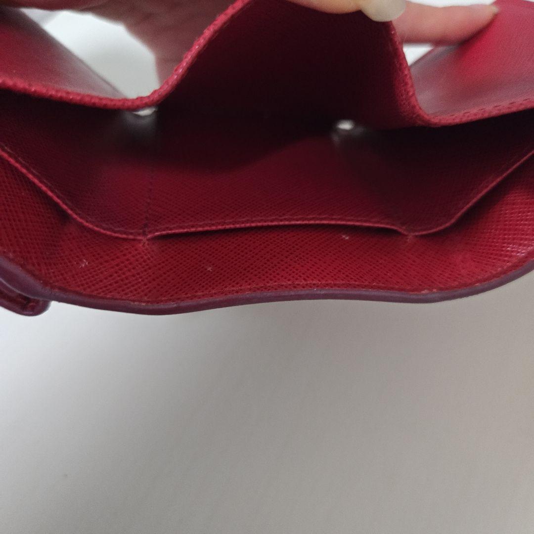 PRADA 三つ折り財布 レッド
