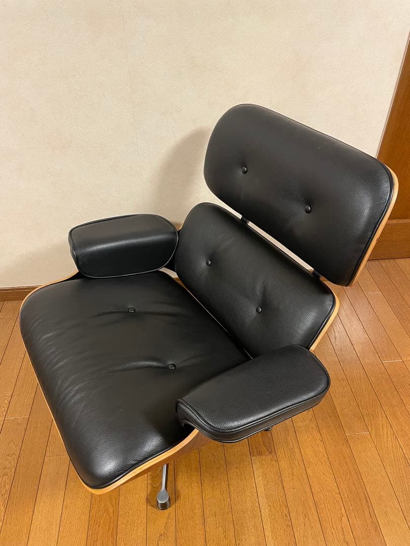 ①美品　イームズ　ウォールナット　ラウンジチェア　オットマン　ソファ　EAMES