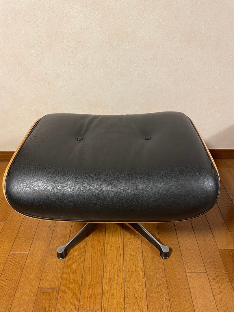 ①美品　イームズ　ウォールナット　ラウンジチェア　オットマン　ソファ　EAMES