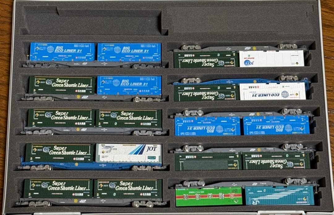 Nゲージ コンテナ付き貨物列車 スーパーグリーンシャトルライナー 美品