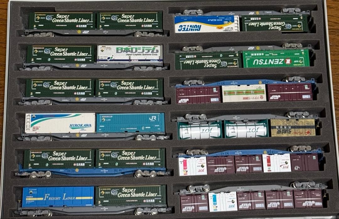 Nゲージ コンテナ付き貨物列車 スーパーグリーンシャトルライナー 美品