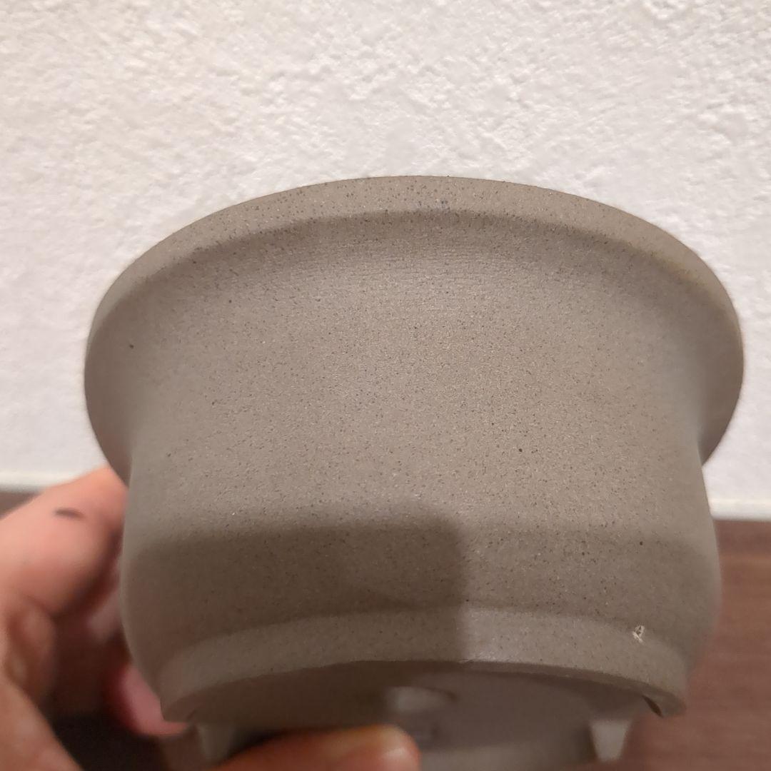 落款あり 作家もの風 盆栽鉢2点セット 重厚 和鉢 陶器