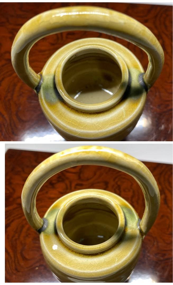 【茶道具】加藤五陶造　色変り四滴茶入（共箱）