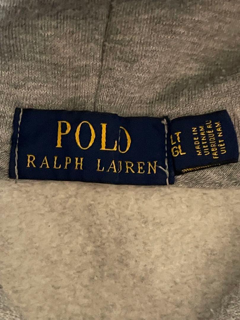ポロラルフローレン フルジップパーカー ビッグポニー　刺繍　袖プリント