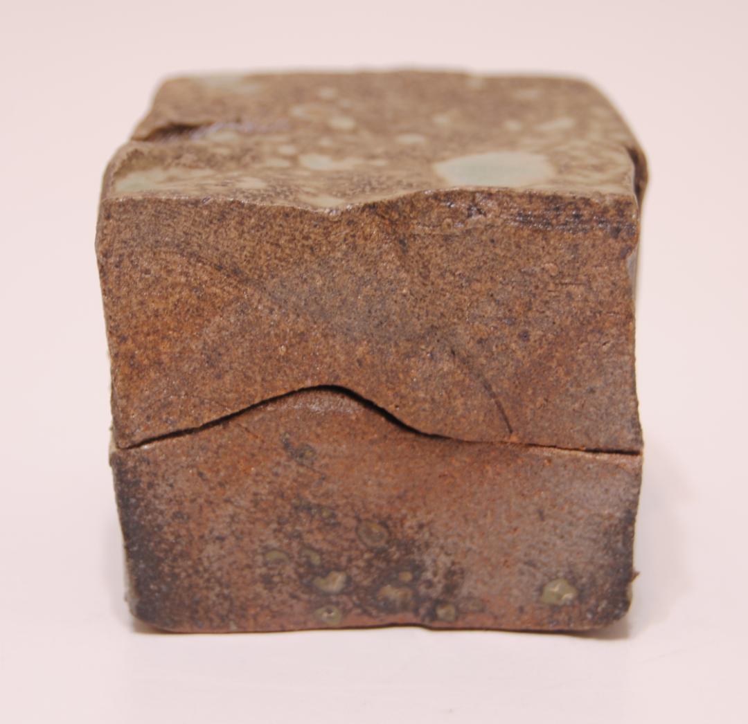 小川幸彦　天恵窯　焼〆　焼締め　香合　自然釉　灰釉　茶道具