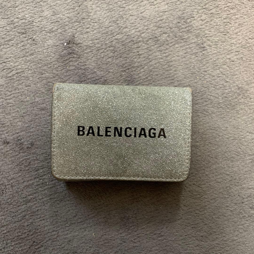 バレンシアガ　BALENCIAGA ラメ　グリッター　キラキラ　シルバー0708