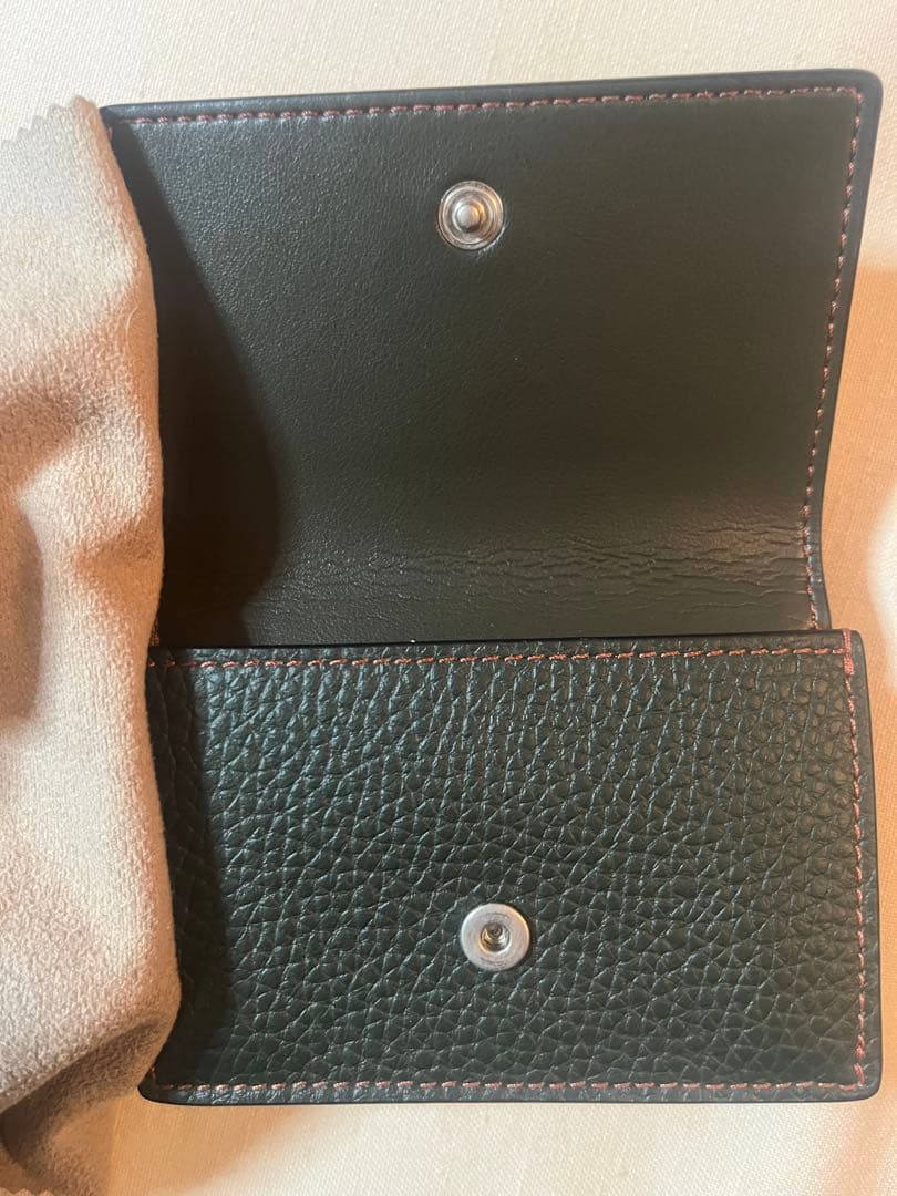 マルニ marni レザー製3つ折り財布 オリーブ グリーン ほぼ未使用 美品