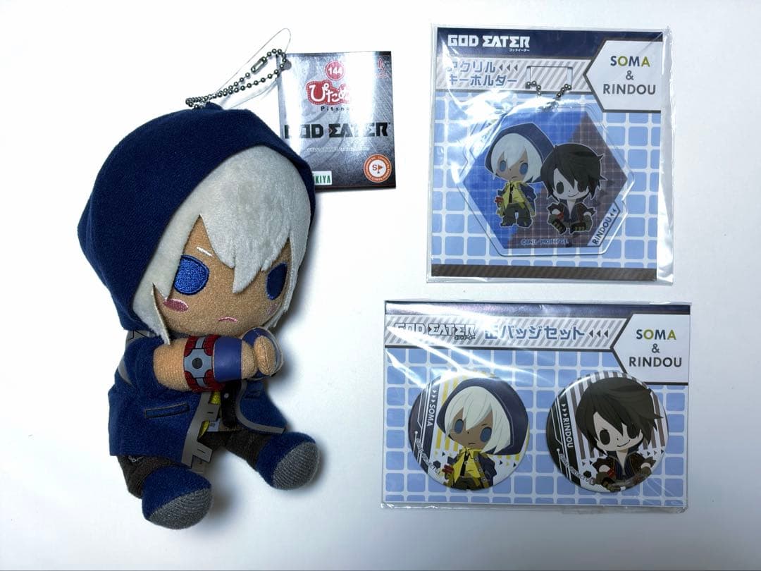 GOD EATER（ゴッドイーター）ぴたぬい等グッズセット ソーマ・リンドウ