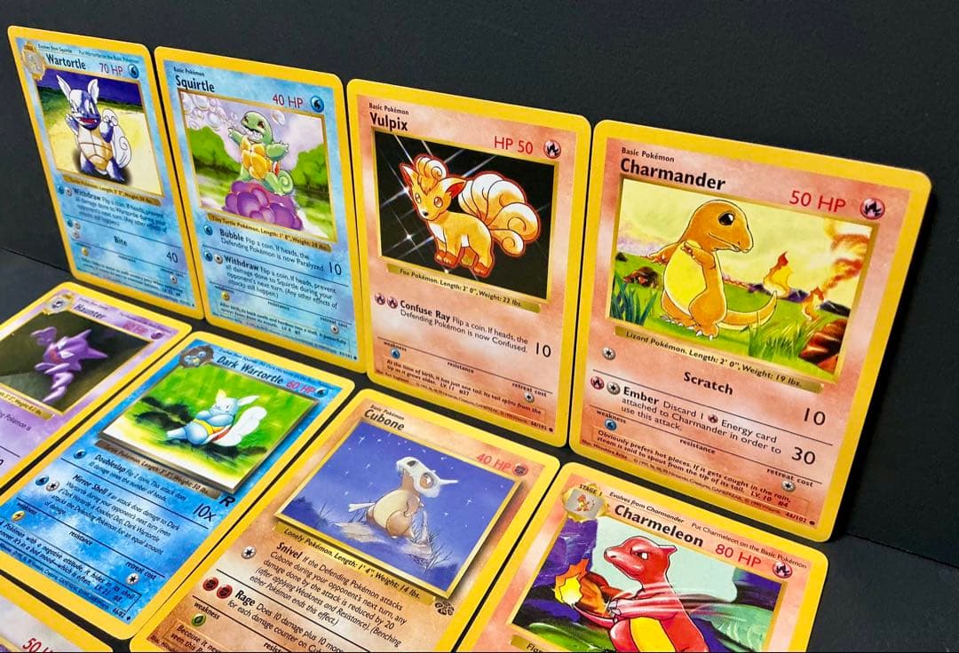 英語版初期ポケモンカードShadowless・ヒトカゲシャドーレス他12枚セット