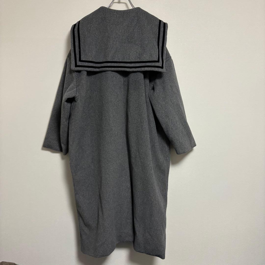 【タグ付き極美品】IMAKOKONI セーラー襟 コート グレー