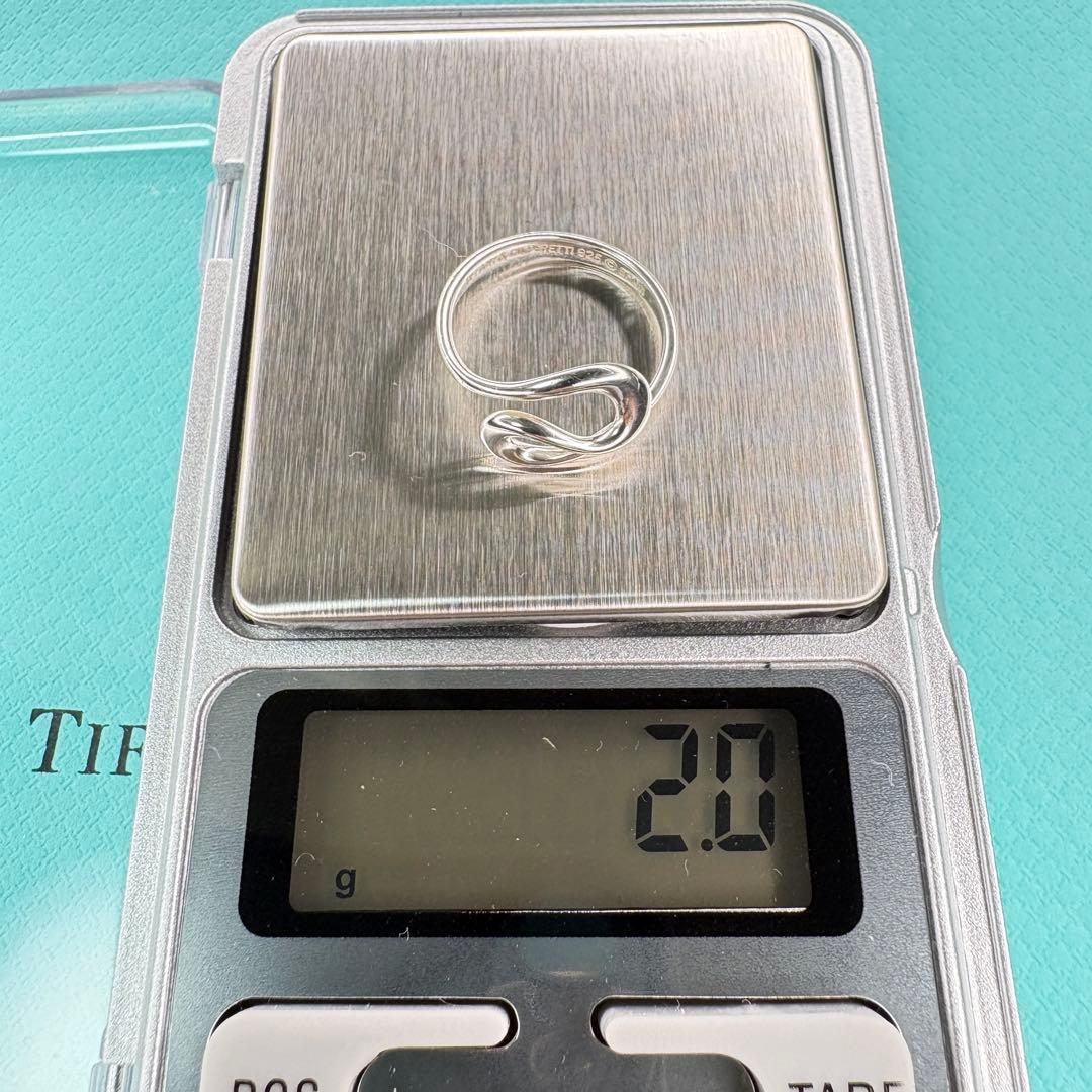 【美品】約11号 ティファニー Tiffanyオープンウェーブリング SV925