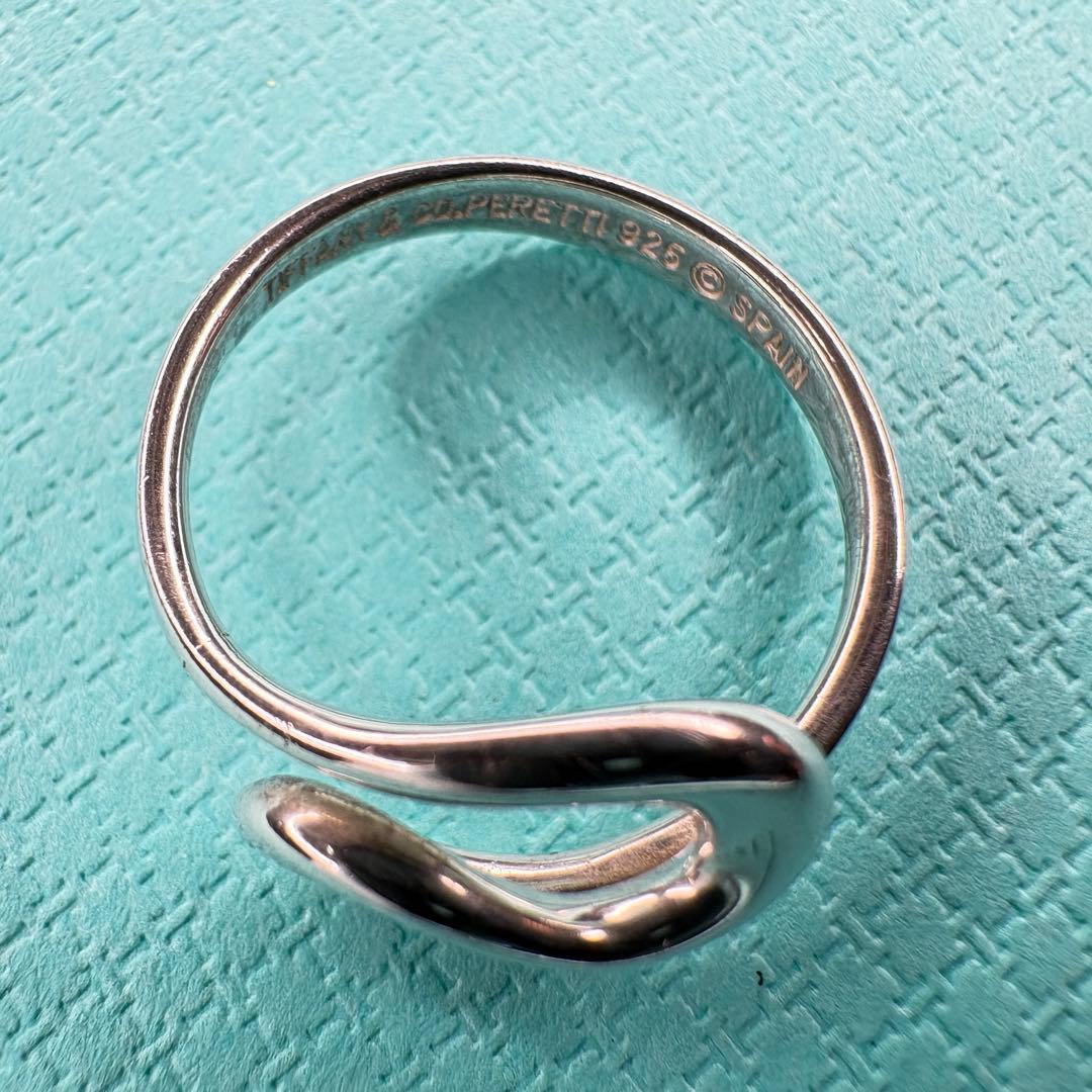 【美品】約11号 ティファニー Tiffanyオープンウェーブリング SV925