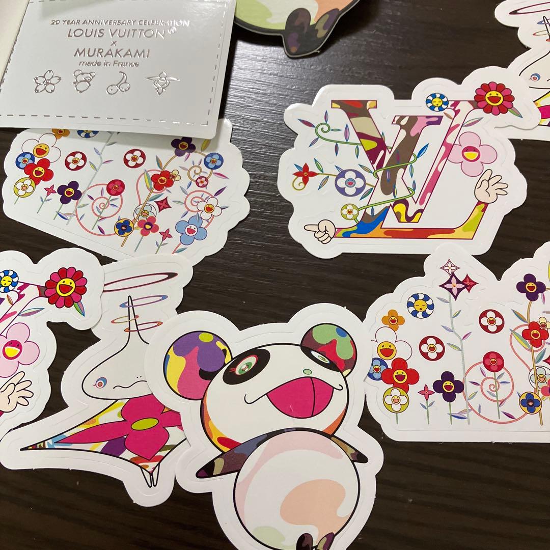 LOUIS VUITTON ルイヴィトン村上隆ステッカー2個セット紙袋ショッパー