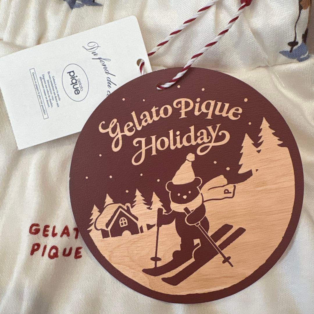 ジェラートピケ　ホリデー　スキーベアロングパンツ