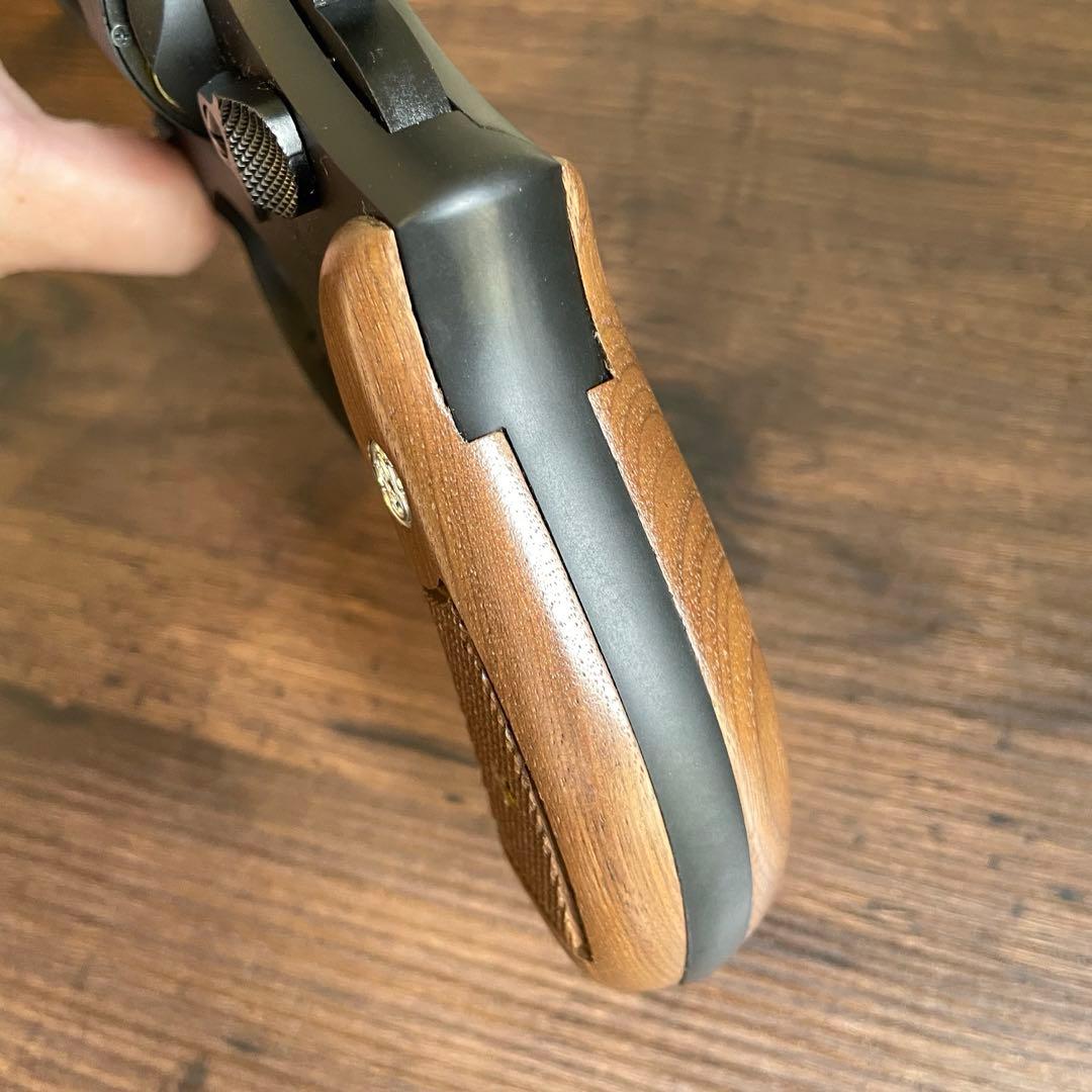 タナカワークス S&W M10 木製グリップ&アダプター付 ガスリボ