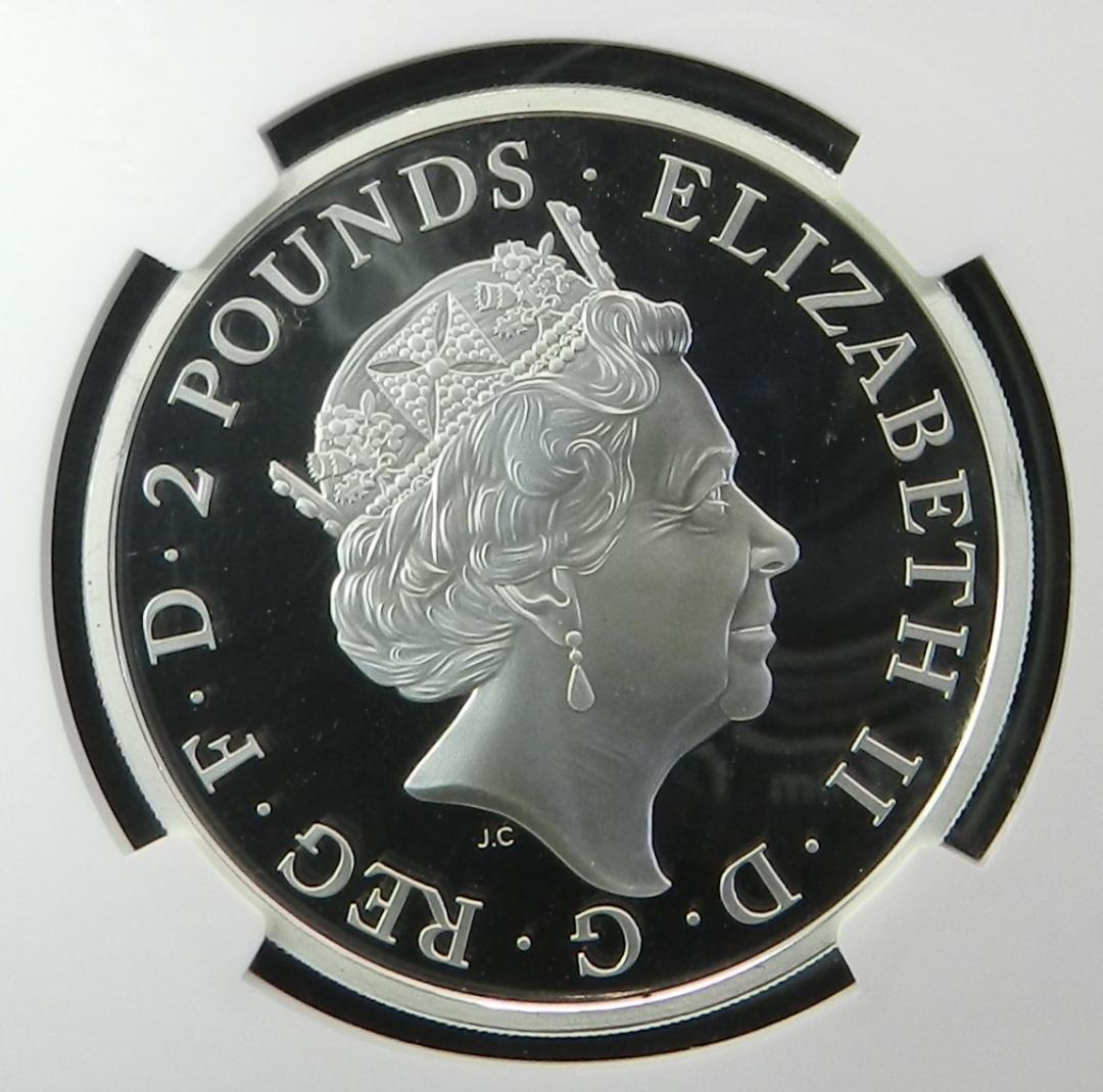 ★希少２００枚の初期発行分★ 2018 イギリス 銀貨 ブリタニア ２ポンド