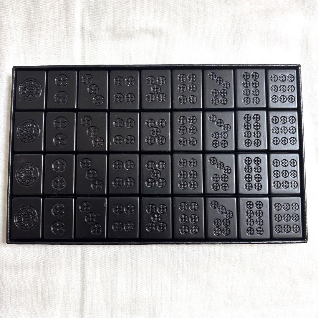 ◆超レア◆市川屋 麻雀牌 オールブラック blacb fine gold