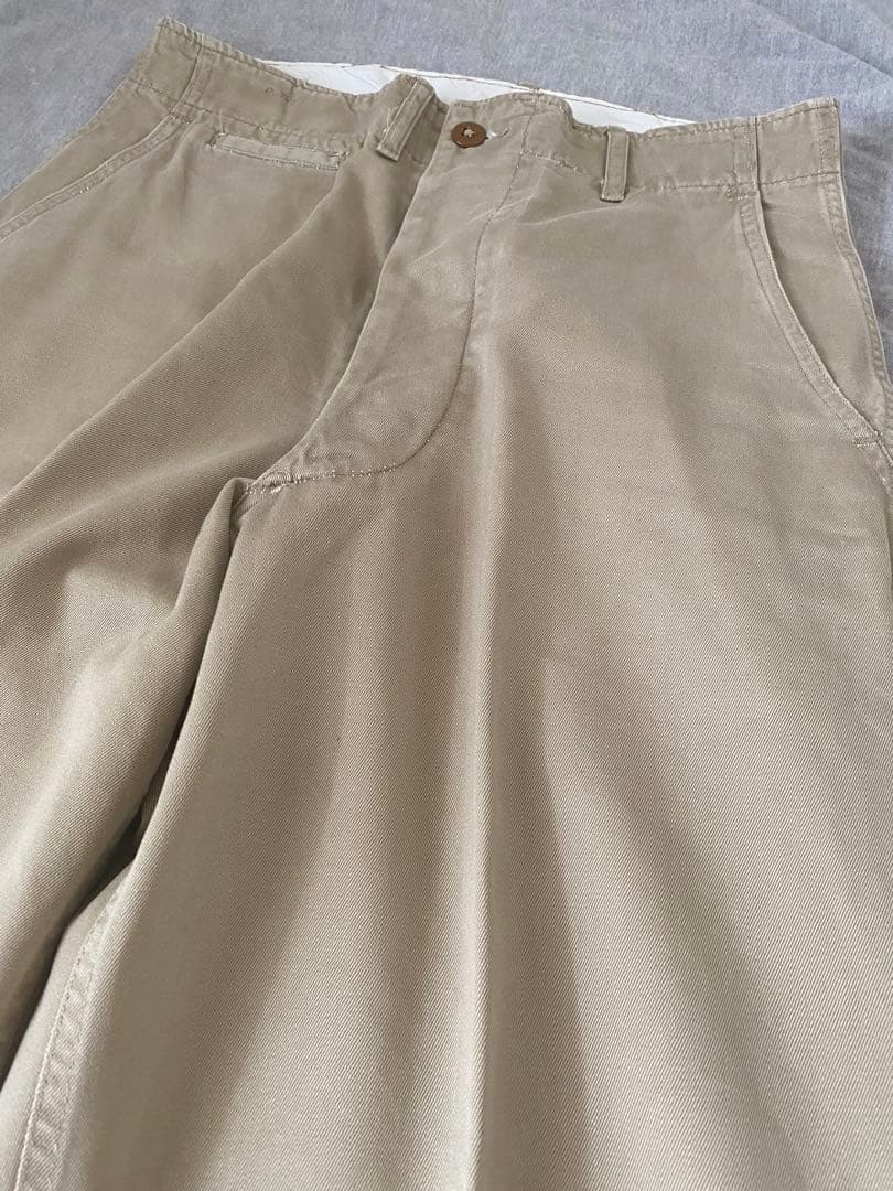 50s サイドダブルステッチ U.S ARMY M-45 カーキ チノパン