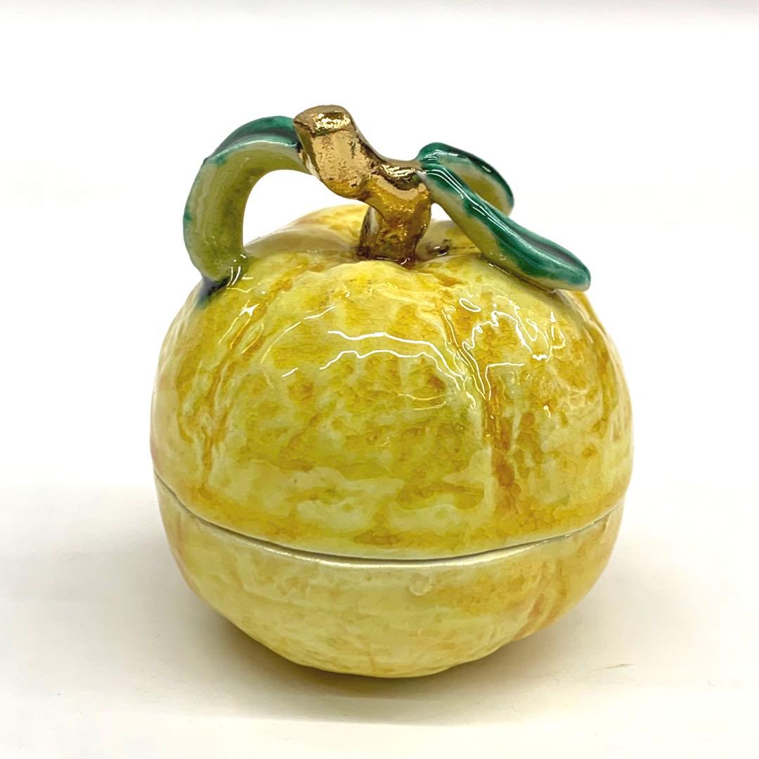 【香合　柚子】今岡三四郎　共箱