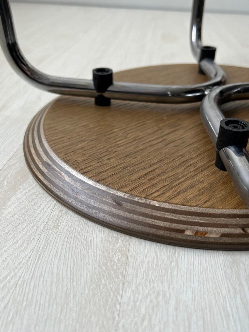 Ferm Living Herman Stoolダークステインドオーク/クローム