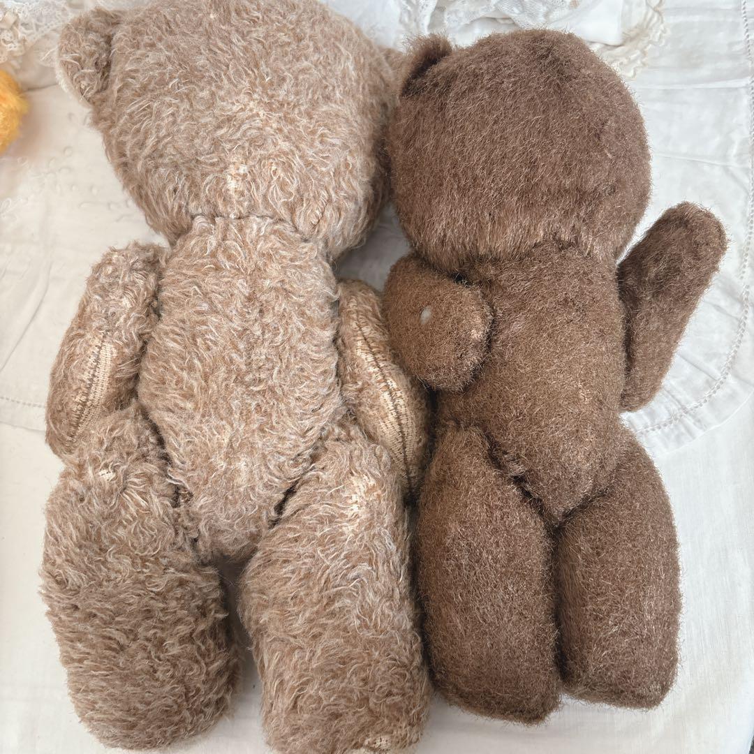 ポンチ目　DDRベア　ブラウンセット　アンティークベア　アンティークテディベア