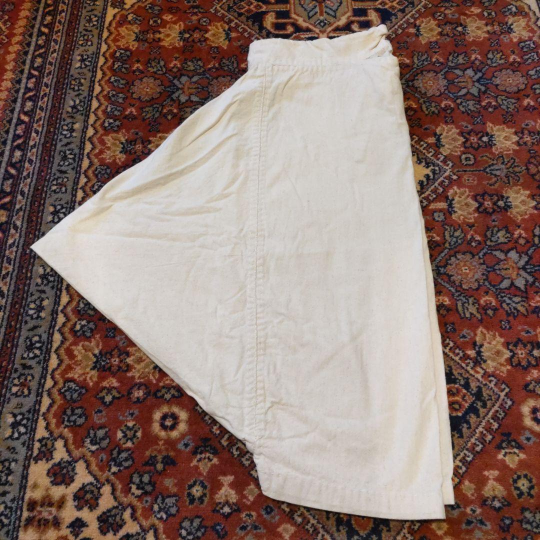 えみおわす　手縫　リスパンツSサイズ　生成　クリーム色 コットン サルエルパンツ
