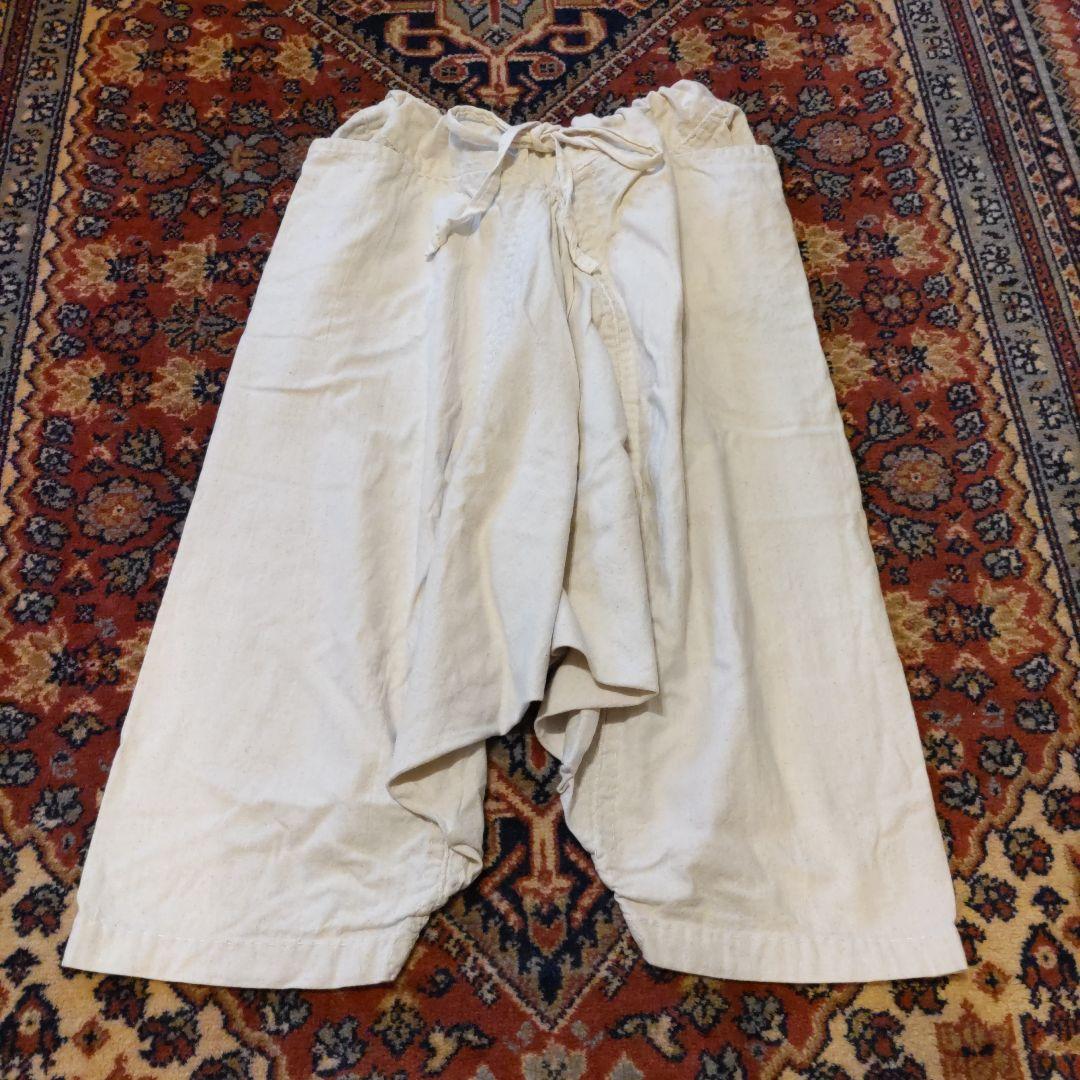 えみおわす　手縫　リスパンツSサイズ　生成　クリーム色 コットン サルエルパンツ