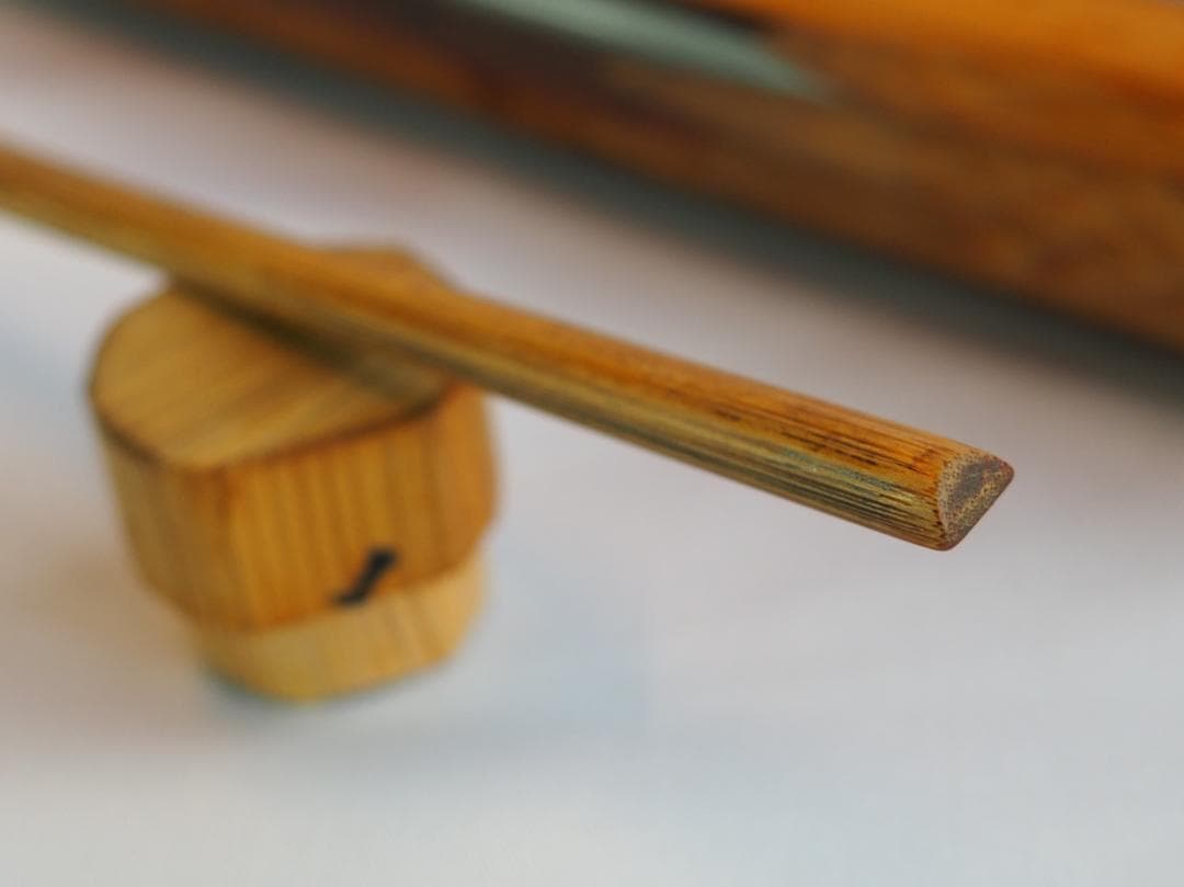 大徳寺503世管長 瑞巌宗碩自作『竹茶杓』銘：袖の露（共箱・共筒）鵬雲斎得度の師