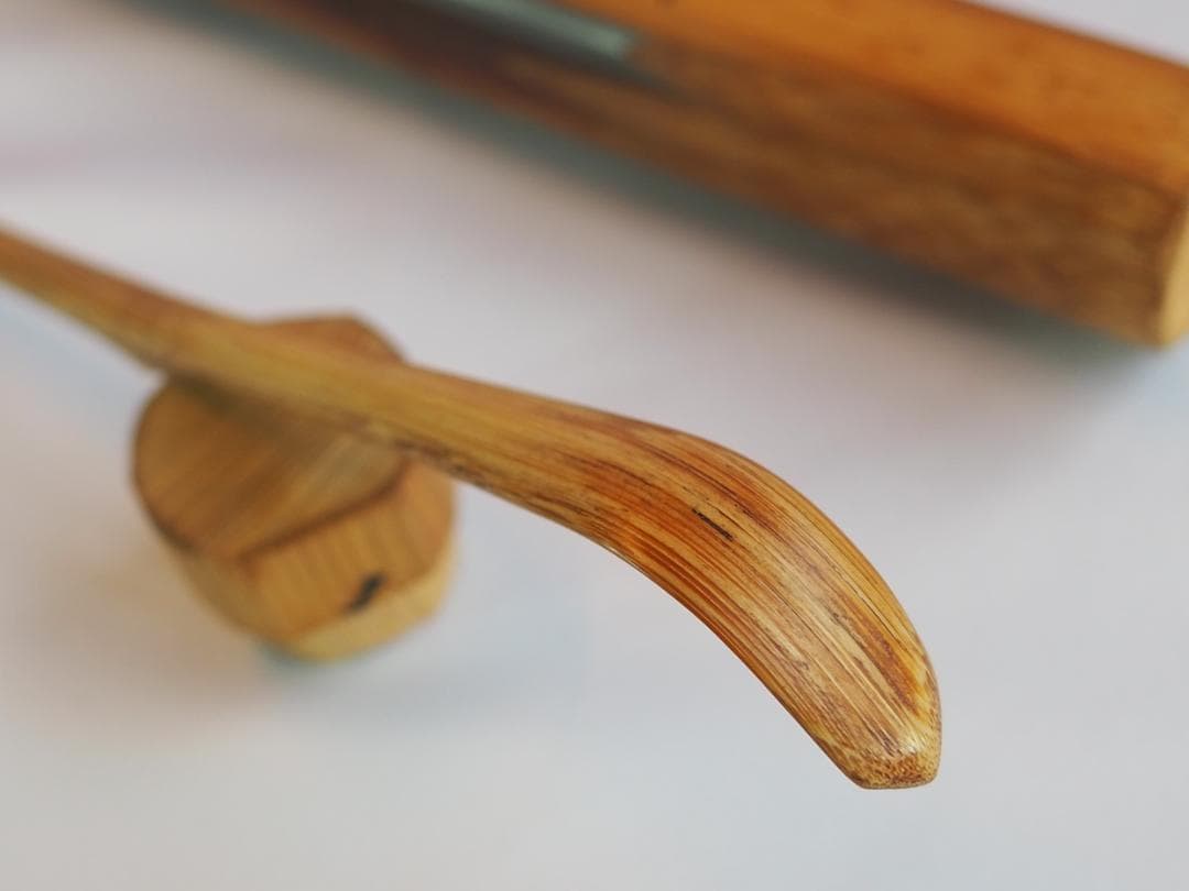 大徳寺503世管長 瑞巌宗碩自作『竹茶杓』銘：袖の露（共箱・共筒）鵬雲斎得度の師